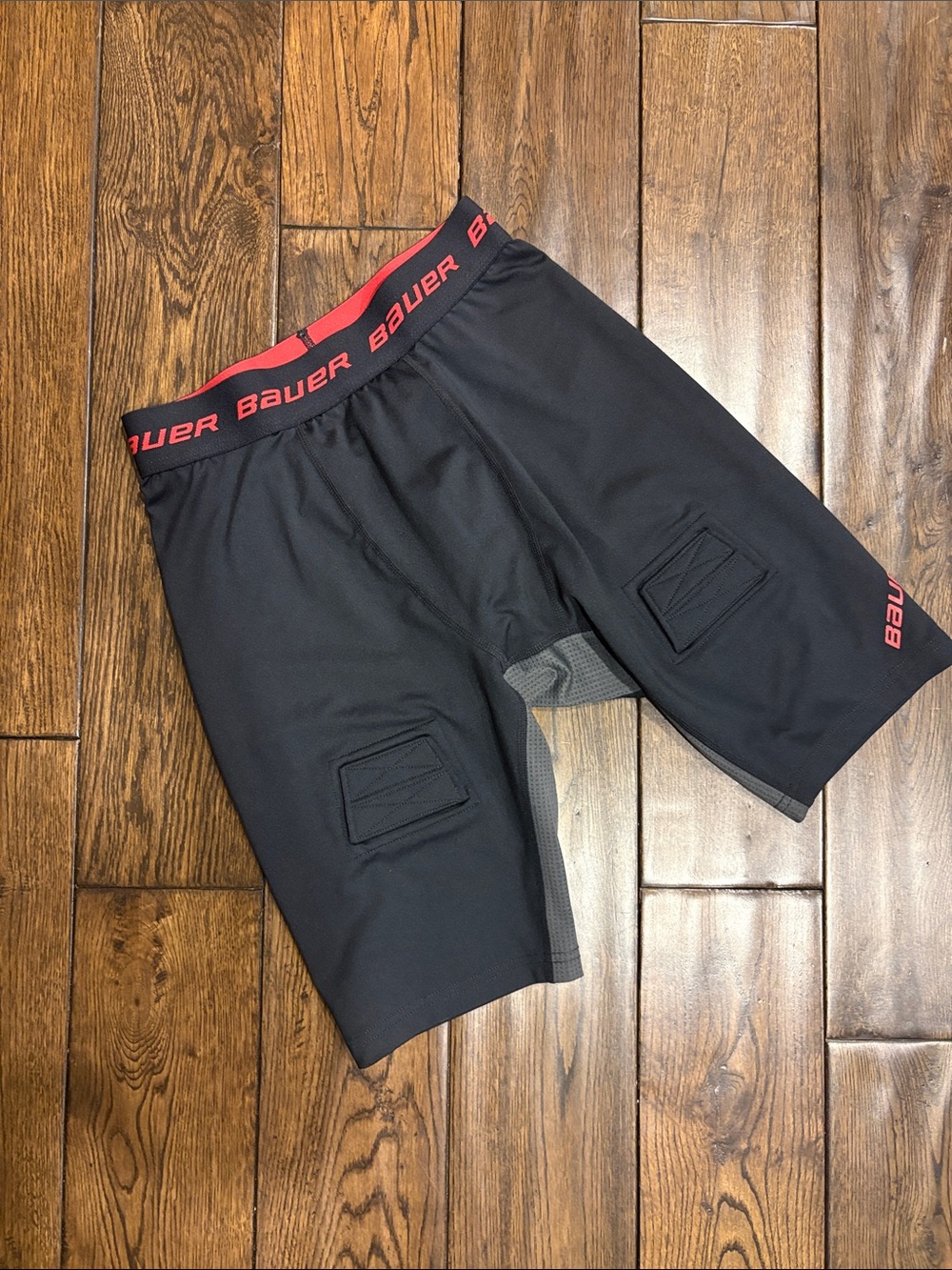Bauer Kids Black Athletic Compression Jock Shorts